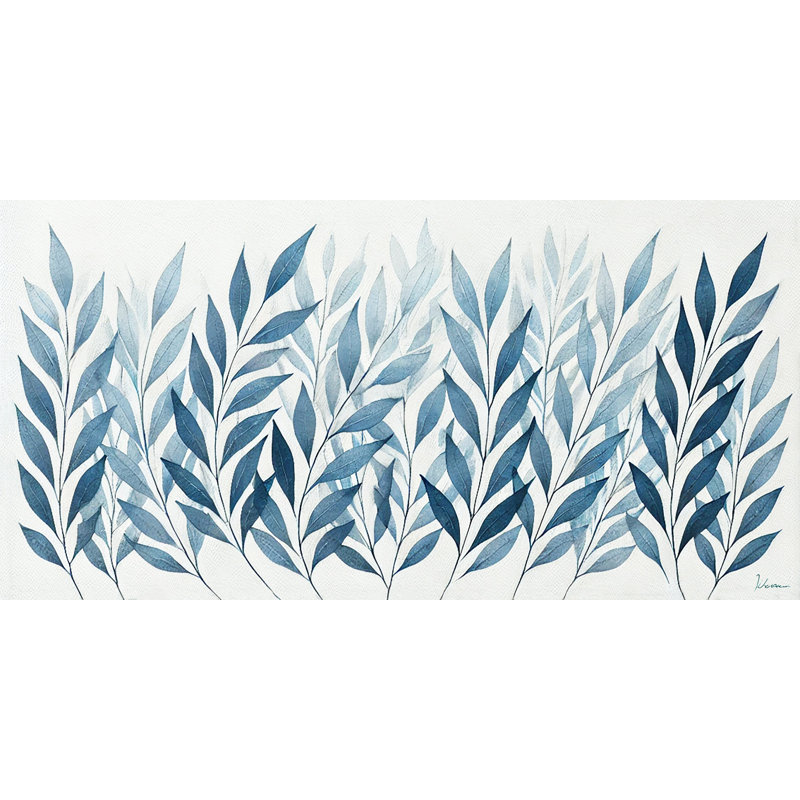 «Whispering Blue Leaves», reproduction d'art sur toile, H 20 po x l 40 po
