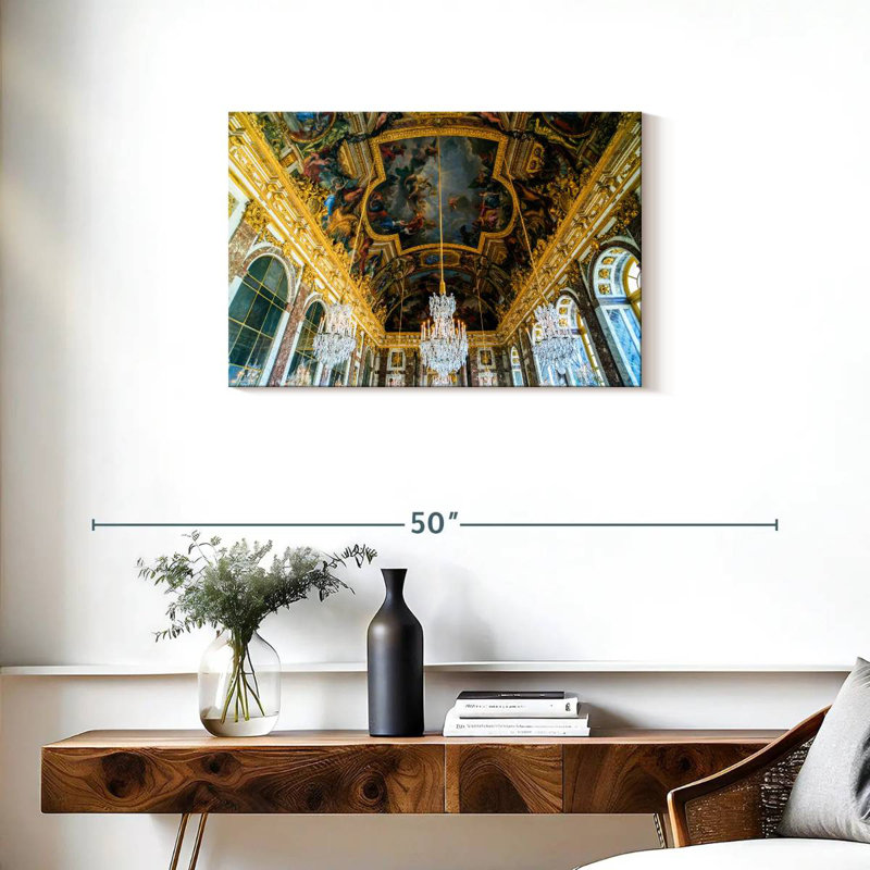 Lilie, château de Versailles, galerie des miroirs, H 20 po x l 30 po
