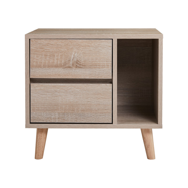 Caelo 45cm W Bedside Table, Black
