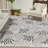 Almerino Floral Polypropylene Indoor/Outdoor Area Rug in Black/Gray-1973835380