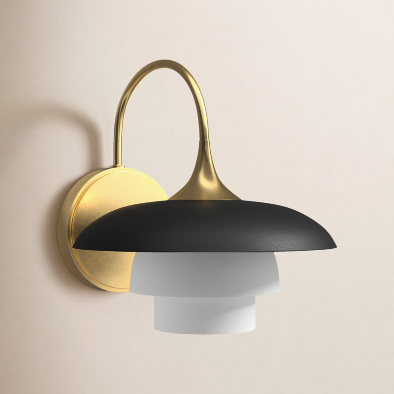 Burbank Armed Sconce, Polished Nickel