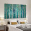 Bouleau sur fond bleu - Image multi-pièces sur toile-24010661