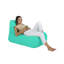 Fauteuil à billes de qualité supérieure, turquoise, 41,3 po x 29,5 po x 41,3 po | Tissu 100% polyester imperméable | Rembourré de mousse de polystyrène 100% perlée, système de fermeture à glissière caché double | Parfait pour la détente et le divertissement en plein air-244502172