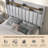 Bed Frame with Storage Drawers Pockets and Galaxy Star Projector Upholstered Wingback Headboard-1992529689-1992529693