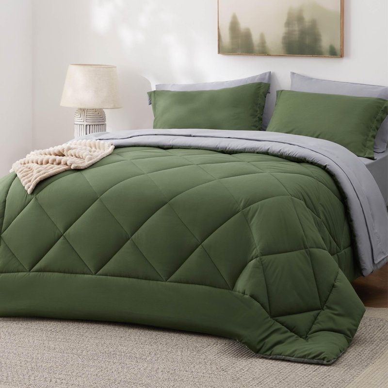 Best Seller Bedsure Comforter Set Reversible Bedding for All Seasons-89GSM, Twin Comforter + 2 Additional Pieces