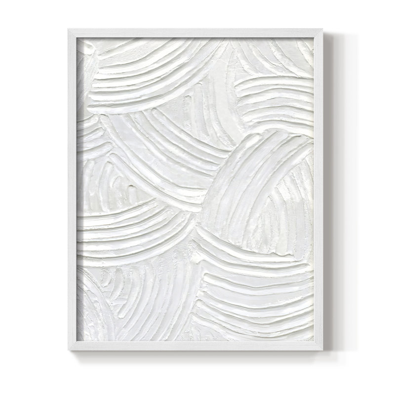 Sandstone Grooves I, reproduction encadrée - bois massif, H 20 po x l 16 po, Blanc
