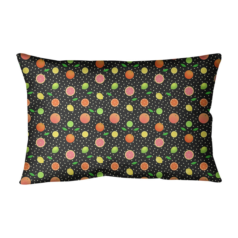 Coussin lombaire Katelyn Elizabeth, Pas de bourre, Noir, H 21,5 po x l 31 po