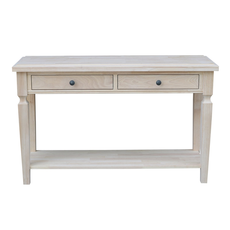 Briseno 48'' Solid Wood Console Table, Unfinished