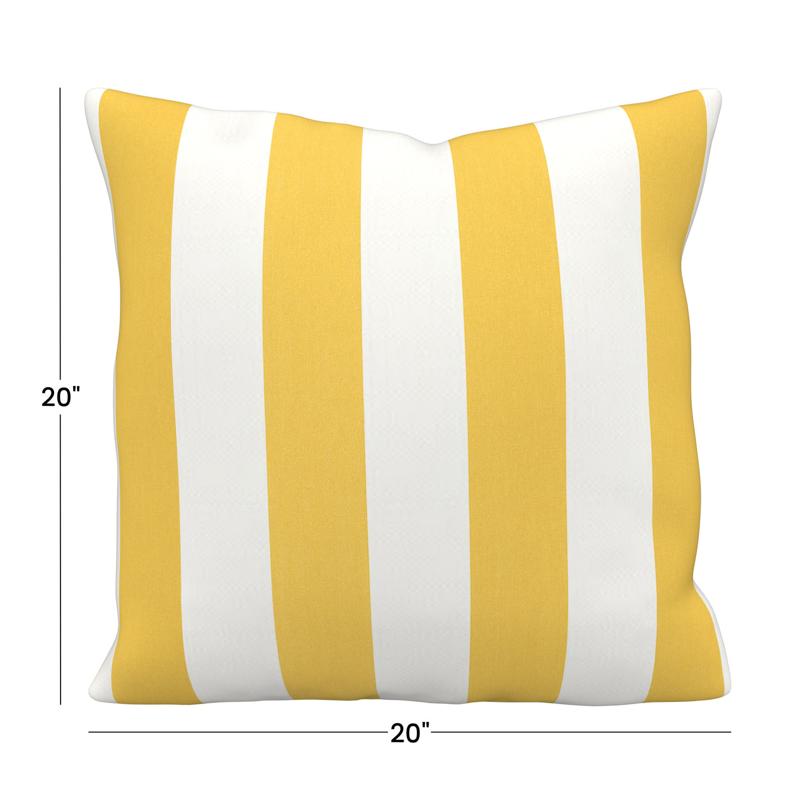 Amala 20" x 3" Sunbrella® Pillow Cover & Insert, Sail away sunflower cabana stripe