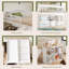 Structure de lit simple en bois avec glissière, échelle et tablette de rangement, lit plateforme avec garde-corps - blanc-1952310411