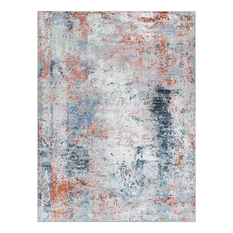 Hankinson Abstract Indoor Rug, Rectangle 7'1" x 10'