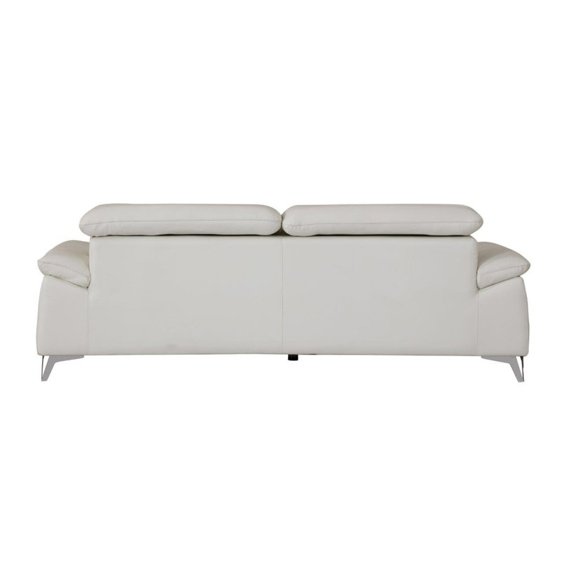Canapé en cuir italien Top Grain, Cuir blanc