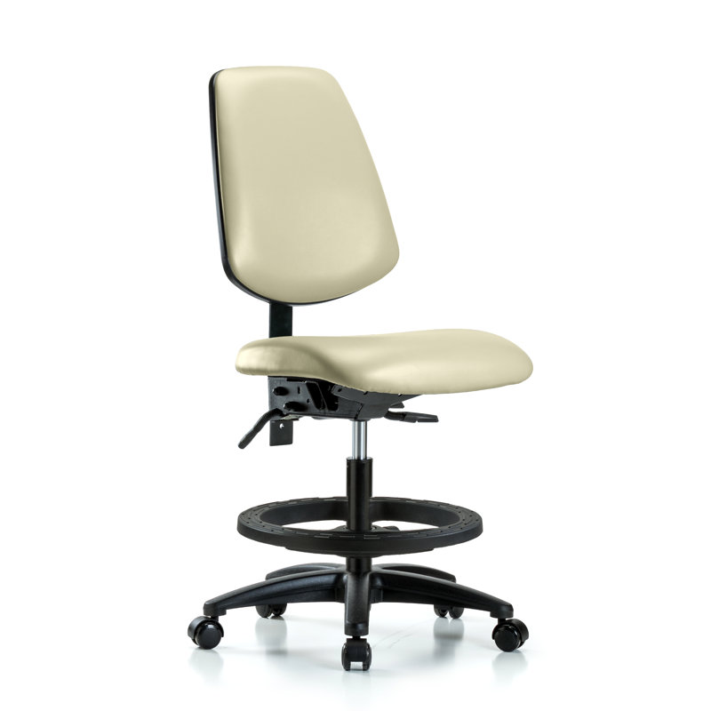 Agnes Vinyl Drafting Chair, Adobe, Casters, Included