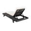 Méridienne de patio en bois massif de 79 po de L 79 po, avec coussin pliable et table d'appoint inclinable pour la piscine, la terrasse ou la cour-1963105549-1963463861-1963463870