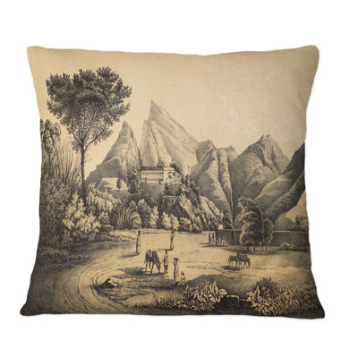 Nature Of South America Old Image IX - Traditional Printed Throw Pillow