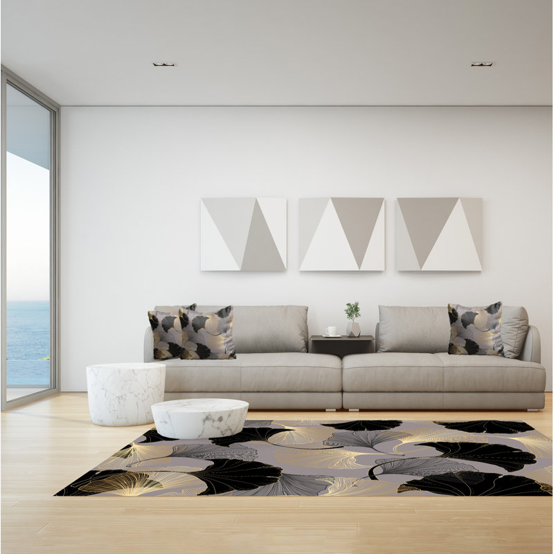 Gibbeon Floral Area Rug, Rectangle 140 x 200cm