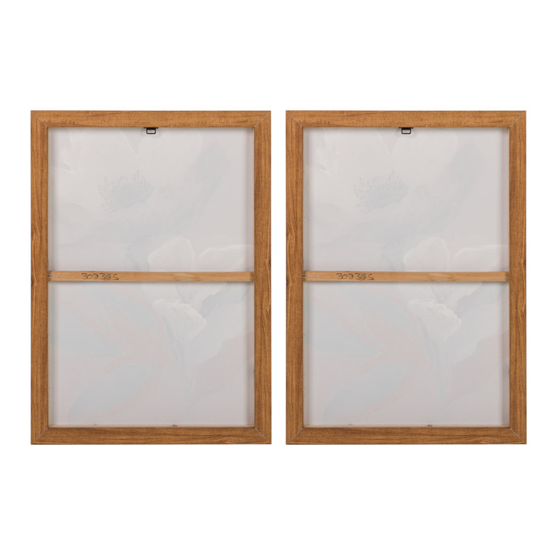 Flowers 80% Hand Painted Set 2 Canvas 50X4X70 Cm - 2 Piece Wrapped Canvas Print Set