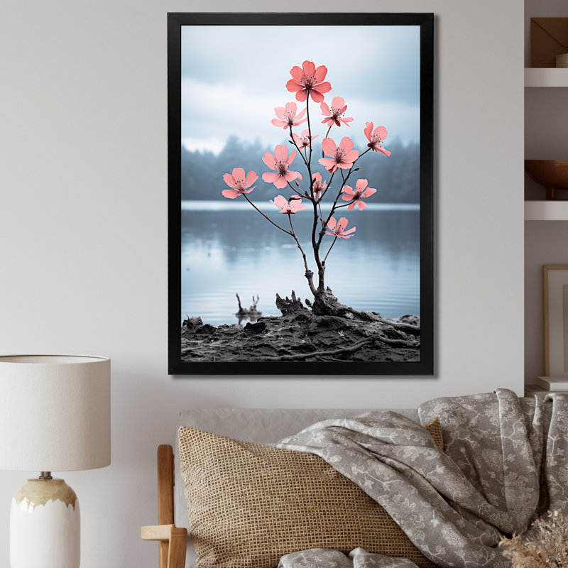 «Hingetown Seasonal Flower Solitude», reproduction sur toile, Cadre photo noir, H 20 po x l 12 po x P 1 po