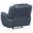 Brier Blue Upholstered Padded Arm Recliner Chair