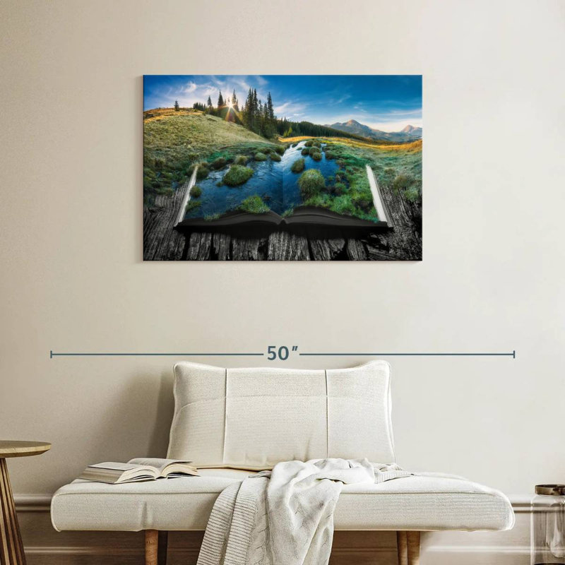 Kerner Book Of Nature, 24" H x 36" W