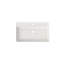 Lavabo rectangulaire avec trous de robinet pour salle de bain