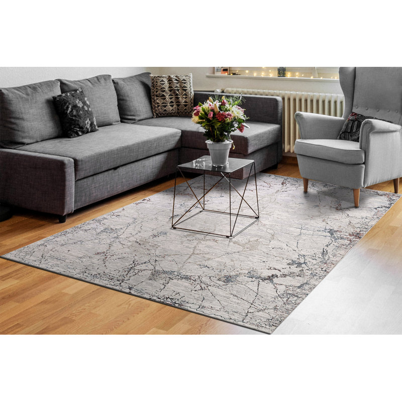 Abstract Indoor Rug, Rectangle 2'7" x 4'11"