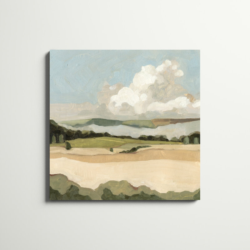 «Cumulus Landscape II» par Emma Scarvey, impression de paysage nuageux, H 30 po x l 30 po, Érable
