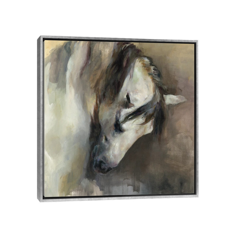 Classical Horse by Marilyn Hageman iCanvas, 37" H x 37" W x 1.5" D, Silver Floater Frame Canvas