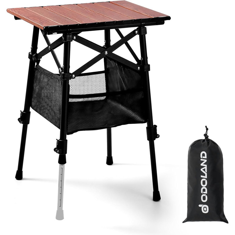 Table de camping portative, L 15,8 po x l 11,8 po, table pliante réglable en hauteur de 15,8 po à 22 po