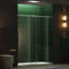 Porte de douche coulissante simple sans cadre avec système de fermeture en douceur de 57,5 po à l 60 po x H 80 po avec verre trempé transparent de 5/16 po (8 mm)-116622602