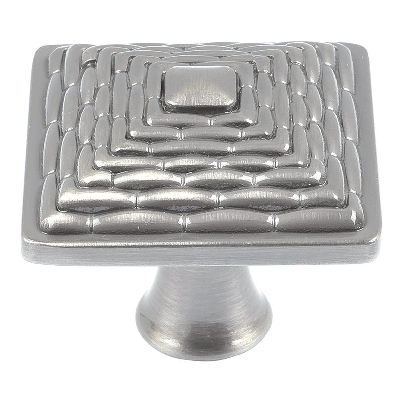 Mandalay 1 1/4" Length Square Knob, Brushed Nickel