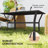 Metal Outdoor Coffee Table, Outdoor Side Table, Black-2114200776