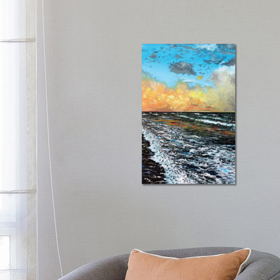 Ocean Sunset by Jerry Lee Kirk - Wrapped Canvas Gallery-Wrapped Canvas Giclée