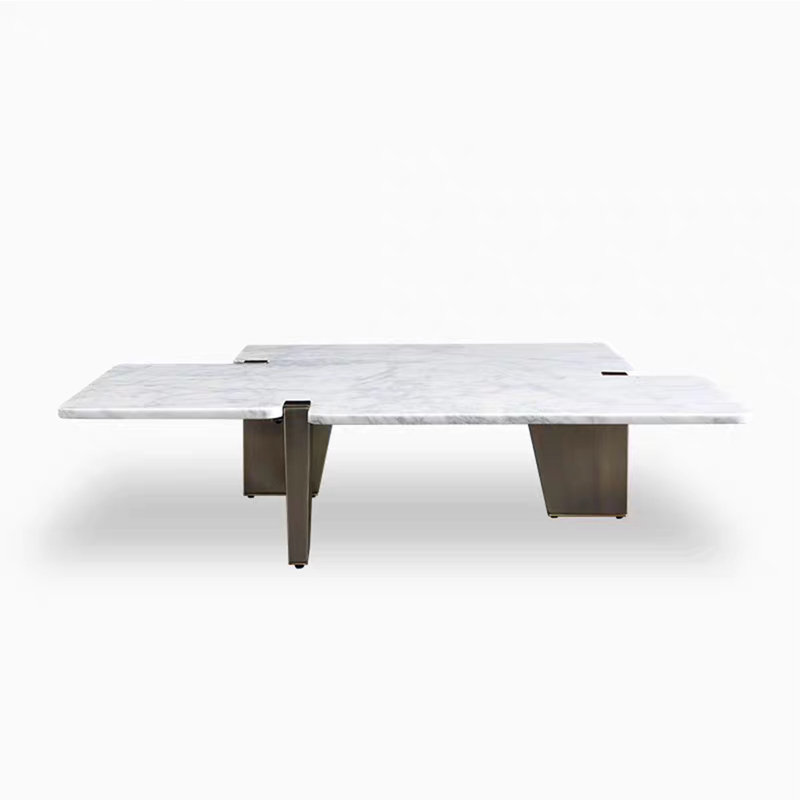 Simple natural marble creative coffee table