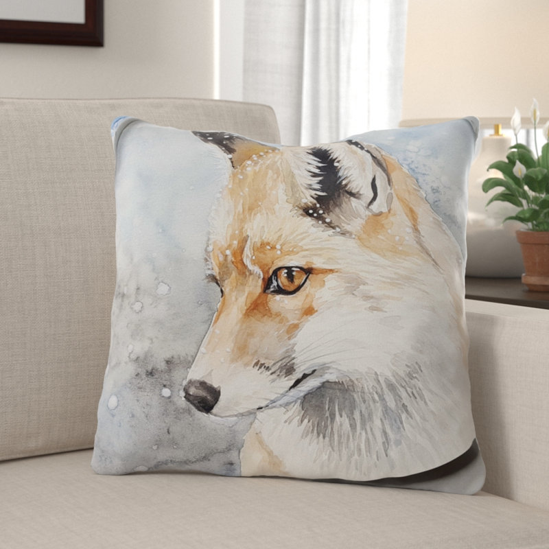 Coussin décoratif animal Jayla, Microsuède, Intérieur