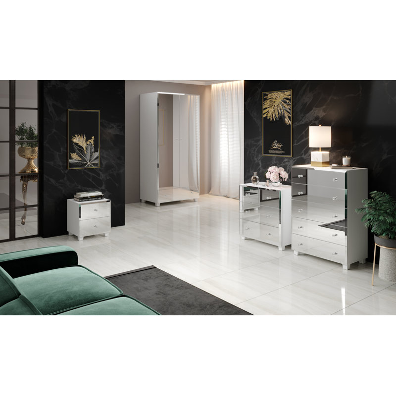 Chawn 2 Door Manufactured Wood Wardrobe