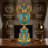 Elegant and Decorative 43 Inch Exquisite Cherub Vase with Blue Porcelain & Bronze for Home Décor