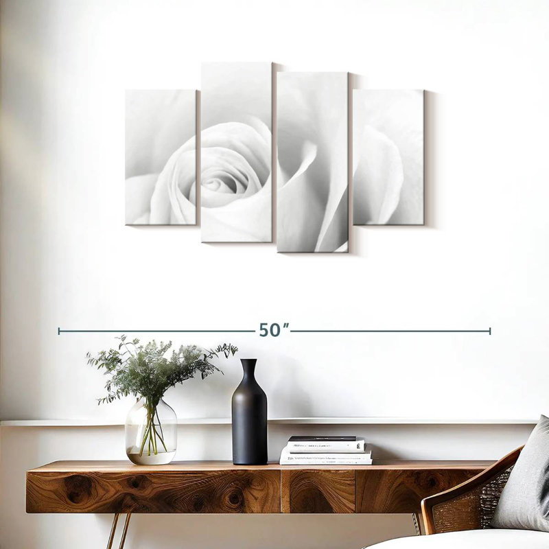 Harnek White Rose Blossom, 22" H x 36" W