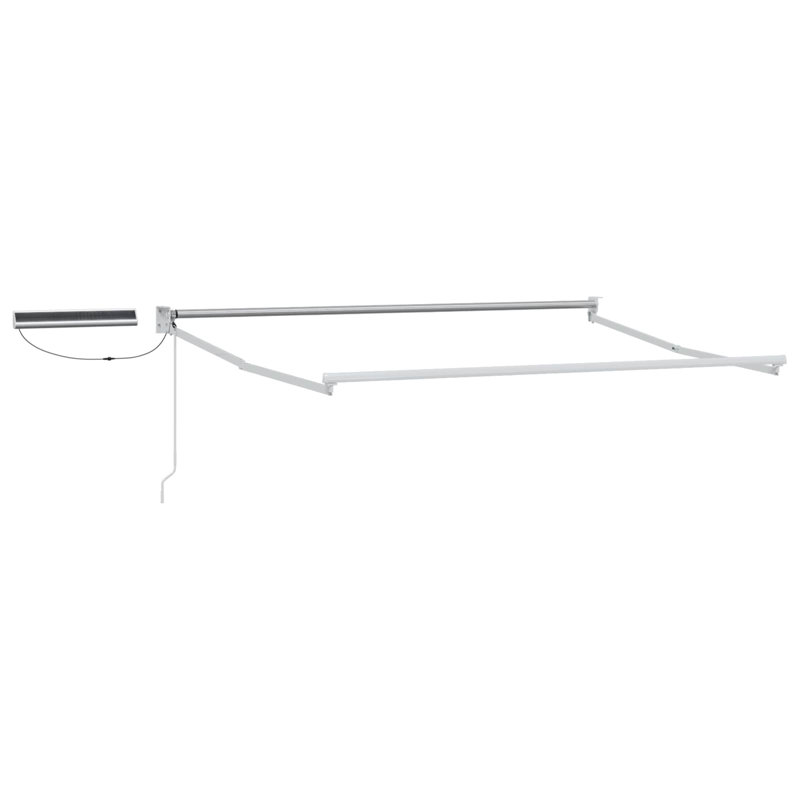 VidaXL Polyester Cover Retractable Patio Awning, 300cm W x 200cm D, White