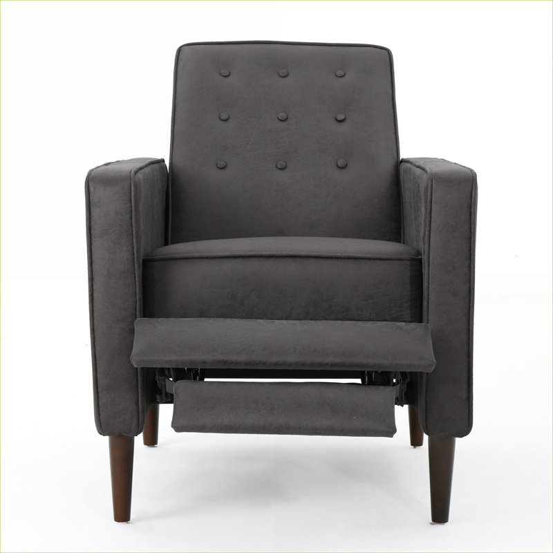 Fauteuil inclinable compact en microfibre pour salon et chambre à coucher xpiyaer, Microfibre grise