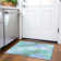 Machine Washable Indoor/Outdoor Xhevrie Teal Rug