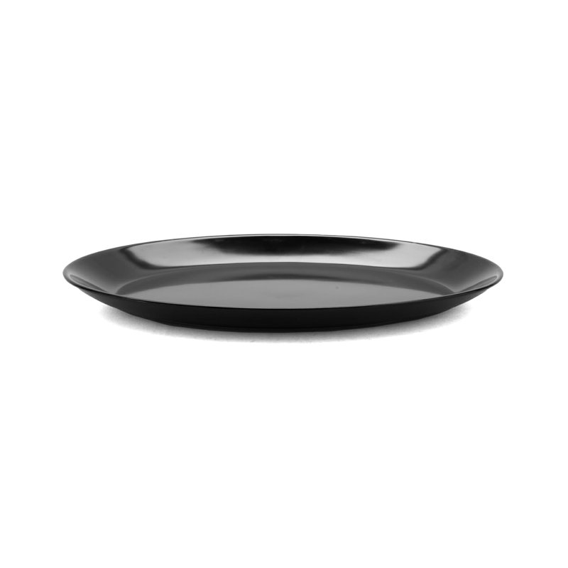 Plateau de service ovale en mélamine GET, H 0,91 po x L 14 po x l 10,75 po, Noir