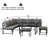 Wicker 7 - Person Garden Lounge Set with Cushions