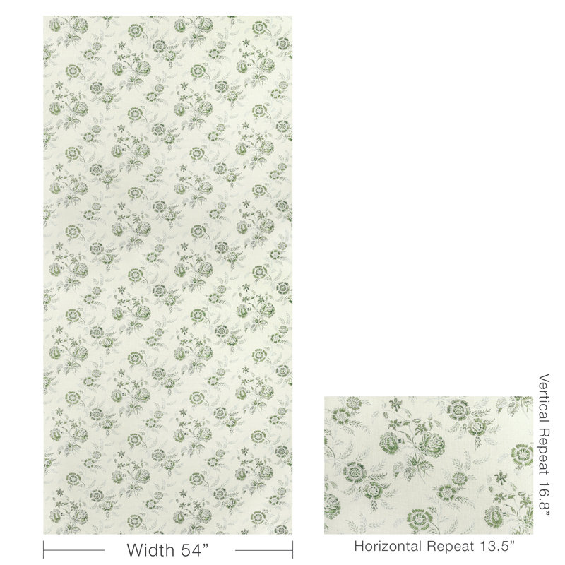 Boutique Floral Fabric, Celery