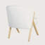 Chaise longue avec dossier sculpté Cody