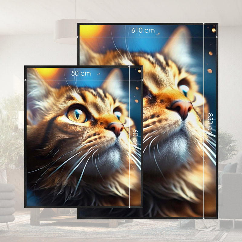 Single Picture Frame LED Illuminated Wall Art Wall Art on Glass / Aluminium