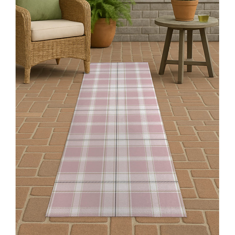 Billy Tartan Non-Slip Outdoor Rug, Runner 2'6'' x 8'
