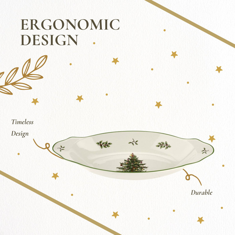 Spode Christmas Tree 2019 Handled Serving Platter