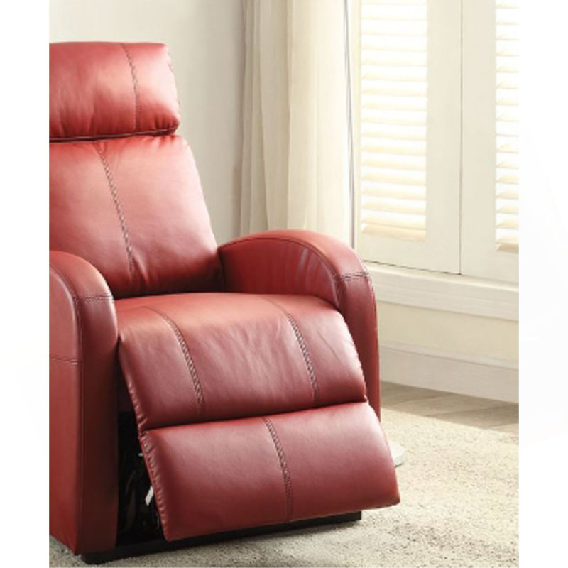 Fauteuil inclinable en polyuréthane rouge Ricardo avec lève-personne électrique