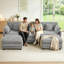 Canapé modulaire de 111,8 po, canapé 3 places en L avec 2 repose-pieds réversibles-1759652198-1736962037